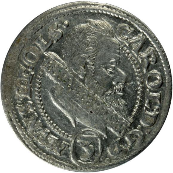 3 krajcary 1615 Karol II Podiebradowicz Księstwo Ziębicko - Oleśnickie Oleśnica