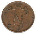 5 pennia 1907 Mikołaj II Romanow Finlandia okupacja rosyjska Helsinki