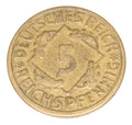 5 reichspfennig 1925 Niemcy Stuttgart F