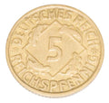 5 reichspfennig 1925 Niemcy Karlsruhe G