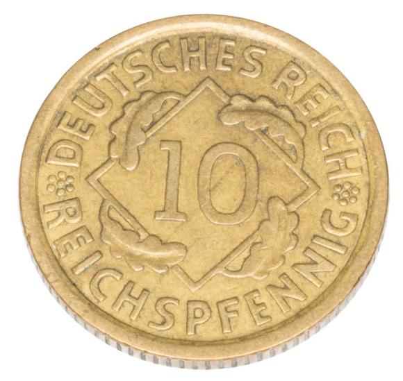 10 reichspfennig 1936 Niemcy Muldenhutten E