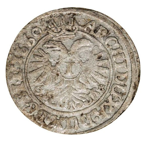 1 krajcar 1660 Leopold I Habsburg Śląsk Wrocław
